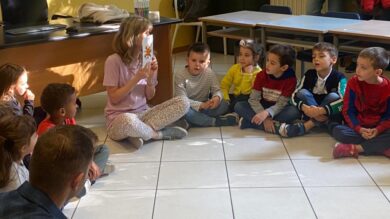 Lessons with children at Pier Giorgio Frassati